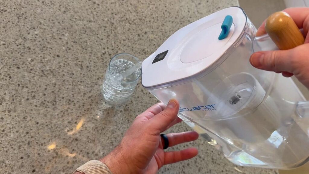 Epic Water Filters Pitcher review pouring water