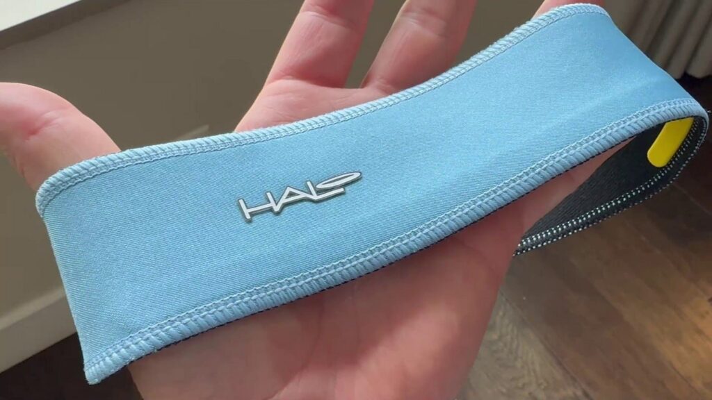 Best sweat absorbing headbands - Halo - close-up of outside of headband