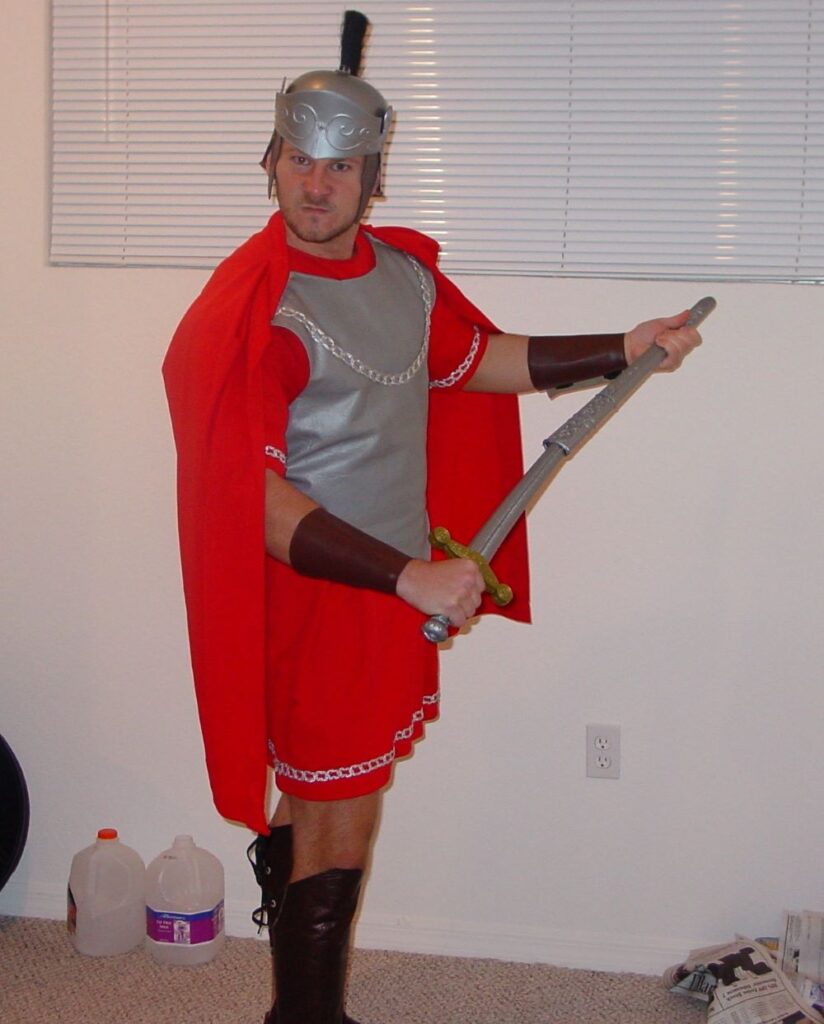 Halloween Costume Idea for Dads - Roman/Gladiator Soldier