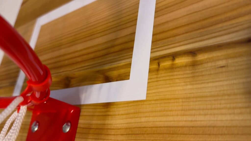 Best Indoor Mini Basketball Hoop Wall Mountable – Cali Kiwi Pros review - closeup of backboard