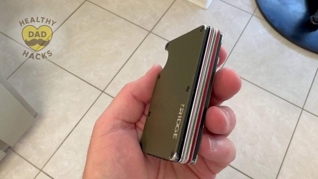 Ridge Wallet Review - angle up close up view