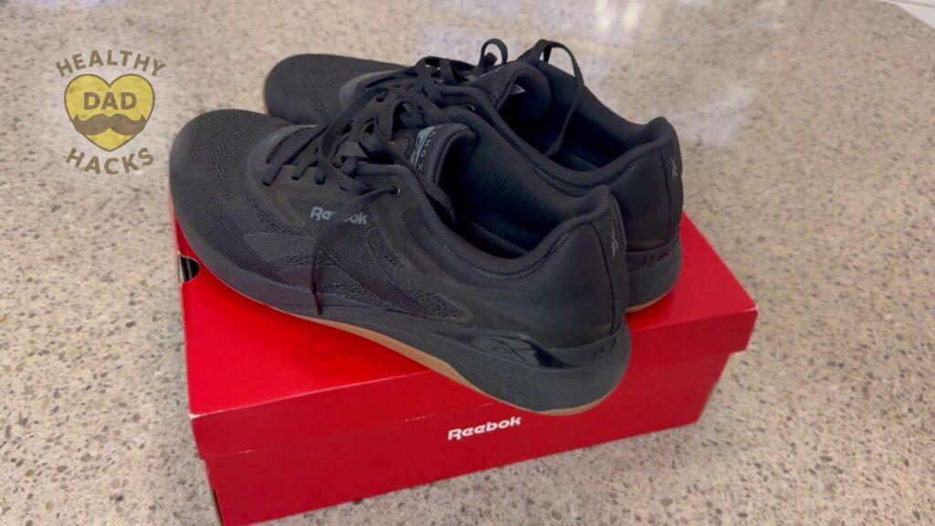 Reebok Nano X5 Mens Shoe review by a CrossFit Dad - on box