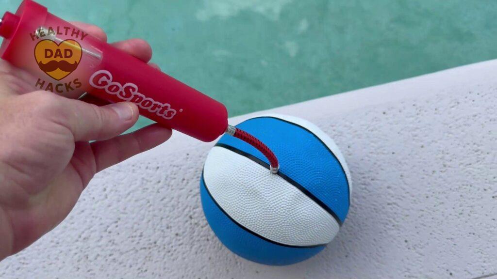 Best swimming pool basketball hoop - GoSports Splash Hoop PRO review - pump