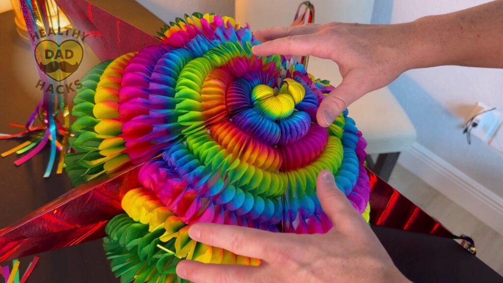 Colorful and dramatic - Strong birthday piñata for adults and kids - Mexican star piñata review