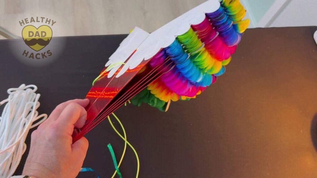 folded up - Strong birthday piñata for adults and kids - Mexican star piñata review