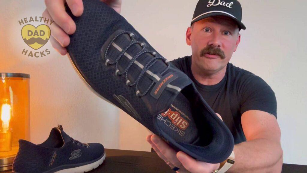 No laches breathable material Sketchers Men's Slip-Ins Shoes review