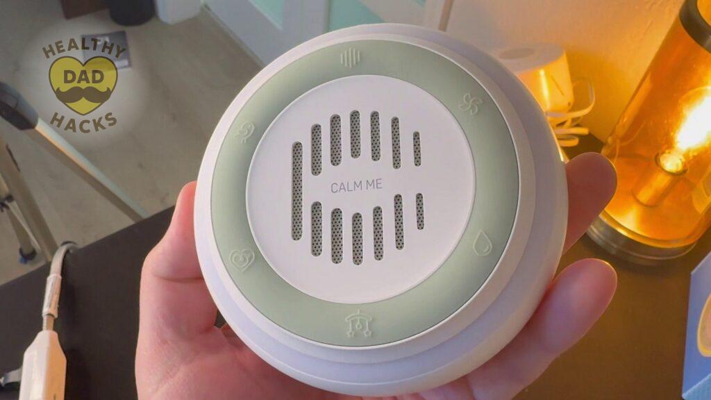 Calm Me Sound Machine for Babies with easy tactile buttons for sound changes