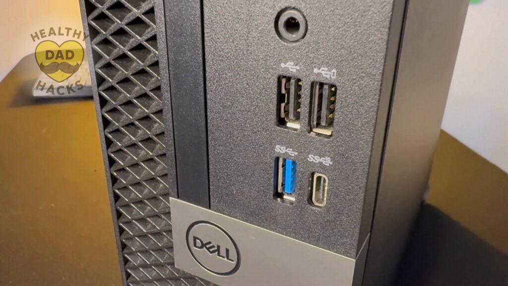 Front ports on Refurbished Desktop Dell PC Computer Optiplex 7060