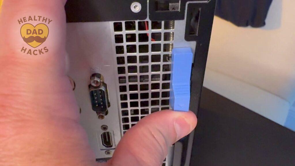 Back latch to open Refurbished DELL Optiplex 7060 Desktop PC