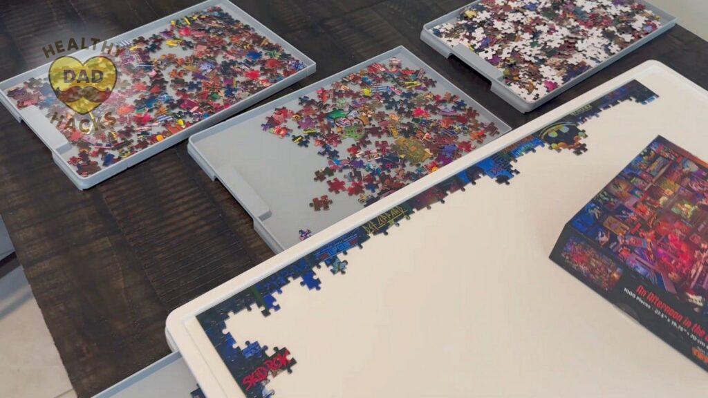 Welgee puzzle board organizing and sorting drawers