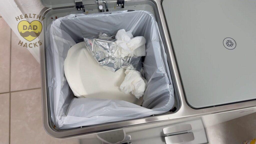 SONGMICS kitchen dual trash review - 2 compartments
